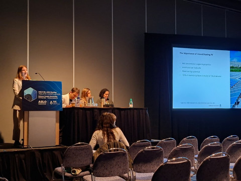 PhD Daniela Seitz presenting at ASLO-SIL 2026 in Montréal